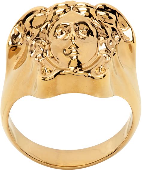 versace logo medusa ring|versace medusa head ring.